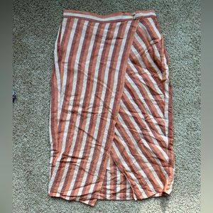 Madewell Wrap slit midi skirt